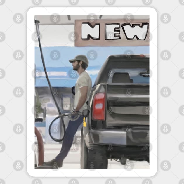 Getting Gas. Sticker by HappyRandomArt